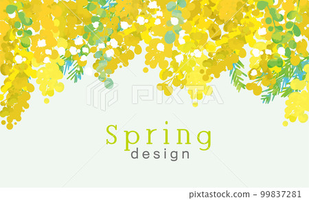 Cute fashionable mimosa background illustration 99837281