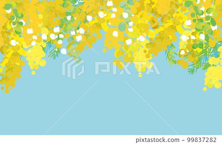 Cute fashionable mimosa background illustration 99837282