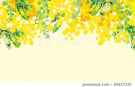 Cute fashionable mimosa background illustration 99837285