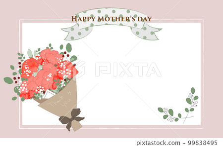 Vector illustration background of bouquet of carnations and plants for mother's day Vector illustration background of bouquet of carnations and plants for mother's day 99838495