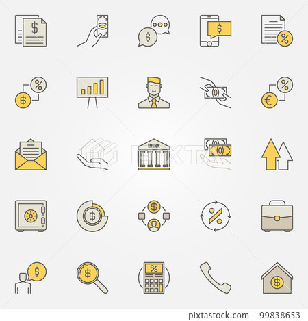 Loan colorful icons 99838653