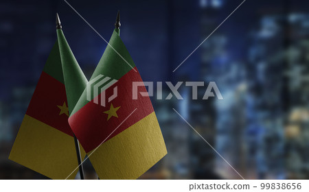 Small flags of the Cameroon on an abstract blurry background Small flags of the Cameroon on an abstract blurry background 99838656