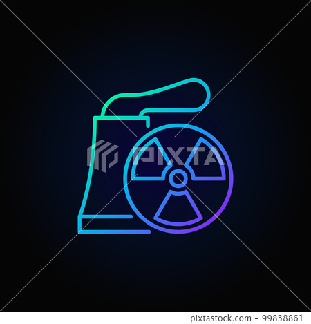 Nuclear power plant vector blue icon Nuclear power plant vector blue icon 99838861