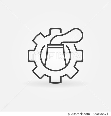 Nuclear plant in cog icon 99838871