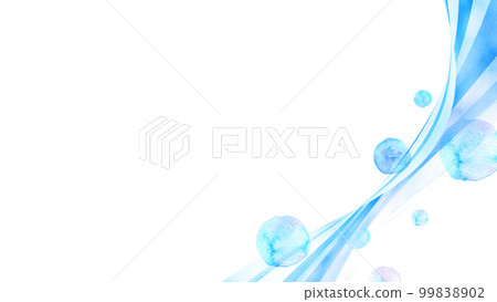 藍色流線氣泡背景素材 99838902