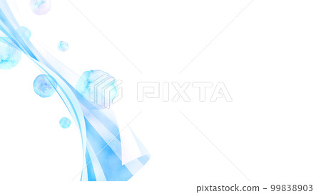藍色流線氣泡背景素材 99838903