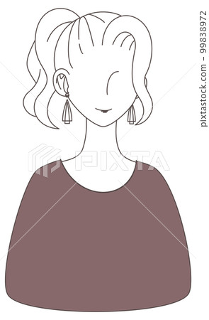 簡約少女的韓風時尚插畫(微笑) 簡約少女的韓風時尚插畫(微笑) 99838972