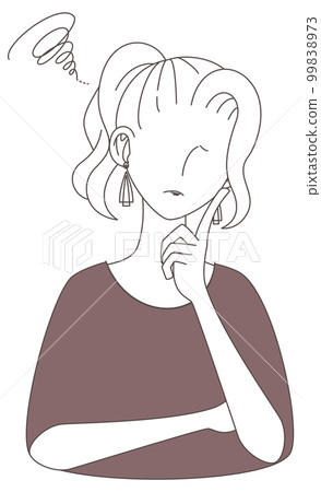 Korean style fashionable illustration of a simple girly woman (Moyamoya) Korean style fashionable illustration of a simple girly woman (Moyamoya) 99838973