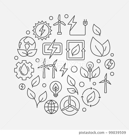 Renewable energy sources illustration 99839509