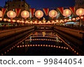 Lanterns over the river near the north gate of Nagasaki Shinchi Chinatown 99844054