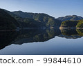 Reflection of Kawachi Reservoir water surface Clear scenery 99844610