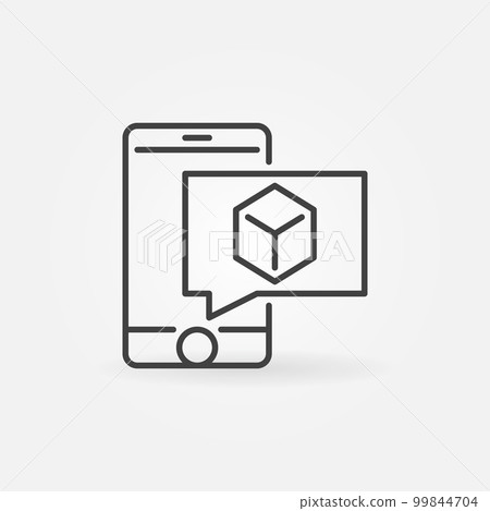 Smartphone with speech bubble icon. Vector AR sign 99844704