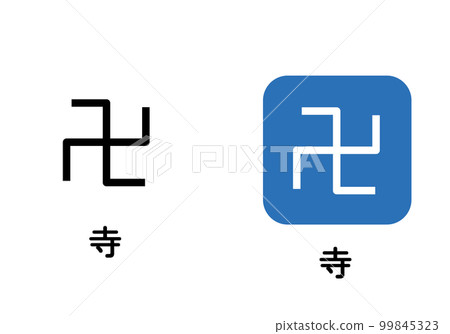 地圖寺廟圖標象形文字標記上使用的地圖符號圖集 99845323