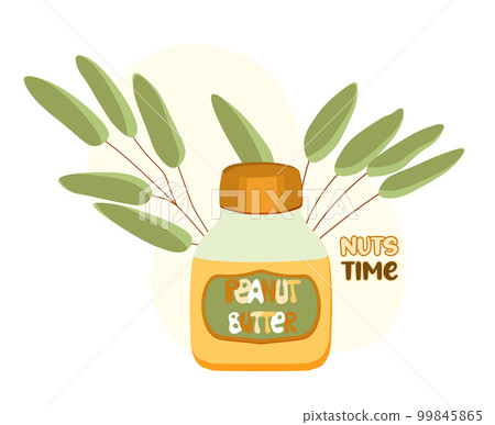 National Peanut Butter Day. Jar of peanuts. T-shirt print design. National Peanut Butter Day. Jar of peanuts. T-shirt print design. 99845865