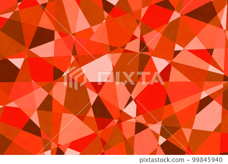 橙色和紅色水彩變化中線性劃分的馬賽克圖案 橙色和紅色水彩變化中線性劃分的馬賽克圖案 99845940