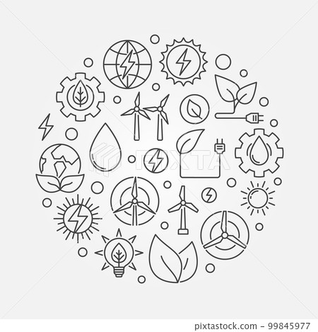 Alternative Energy circular illustration 99845977