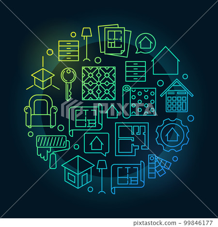 Interior designer colorful illustration Interior designer colorful illustration 99846177