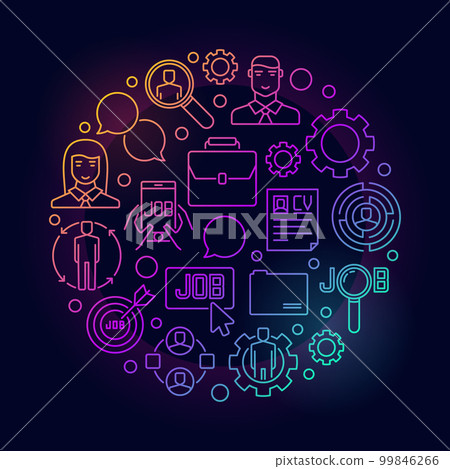 Find a job bright illustration 99846266