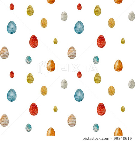 Egg textured Easter colored pattern a watercolor Egg textured Easter colored pattern a watercolor 99848619