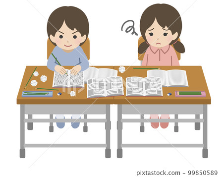 A boy who protrudes into the next seat 99850589