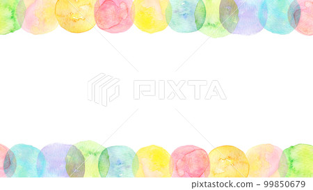 Colorful watercolor frame background material 99850679