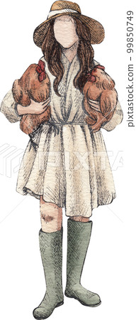 Farm life watercolor,animal,character,baan house,PNG element 99850749