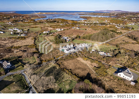Aerial view of the water plant at Gortahork in County Donegal, Republic of Ireland 99851193
