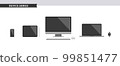 PC 和智能手機等各種設備的插圖集 99851477