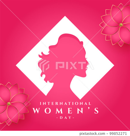 lovely women's day pink background to celebrate the achievements 99852271