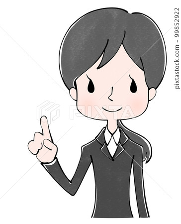 穿黑色西裝的女人點圖 穿黑色西裝的女人點圖 99852922