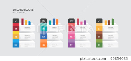 Infographic template for business. 12 Months Block Project plan schedule chart Timeline diagram, gantt progress steps milestone presentation vector graph. Infographic template for business. 12 Months Block Project plan schedule chart Timeline diagram, gantt progress steps milestone presentation vector graph. 99854083