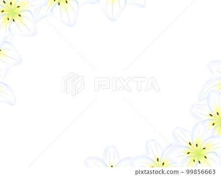 Lily frame_upper left & lower right decoration Lily frame_upper left & lower right decoration 99856663