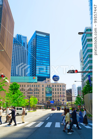 [Osaka Prefecture] Midosuji, Osaka's main street, in front of Nankai Namba Station in April 99857447
