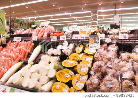 February ・Shopping with my wife on holidays, housewives saving money due to rising food prices due to rising prices 99858425