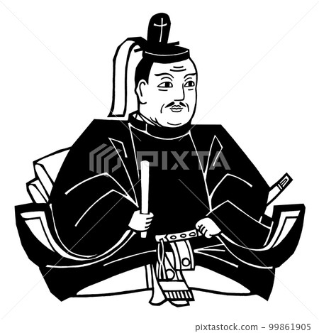 Sengoku warlord Hidetada Tokugawa (monochrome) 99861905