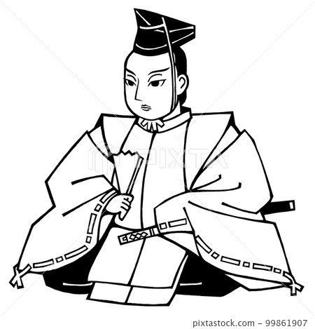 Sengoku warlord Nobuyasu Tokugawa (monochrome) 99861907