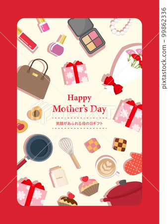 mothers day gift flyer image background red 99862336