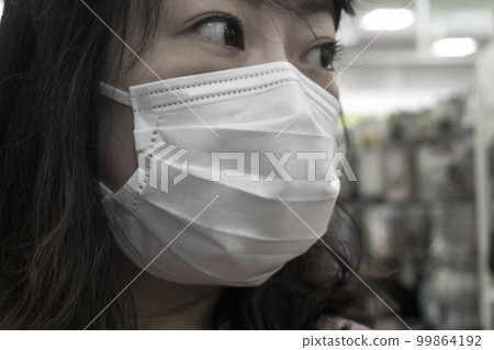 Mask female portrait Mask female portrait 99864192