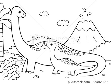 Dinosaur parent and child coloring book Dinosaur parent and child coloring book 99864636
