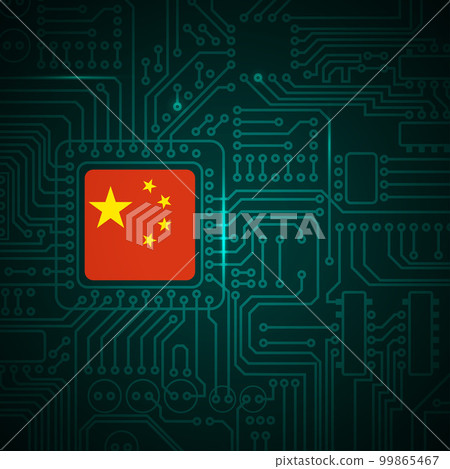 Electric circuit China background Electric circuit China background 99865467