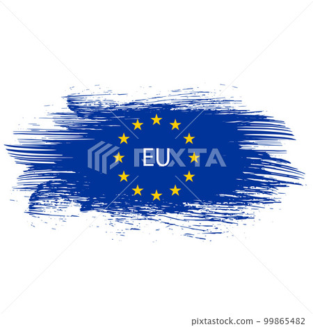 Europe Union flag grunge background 99865482