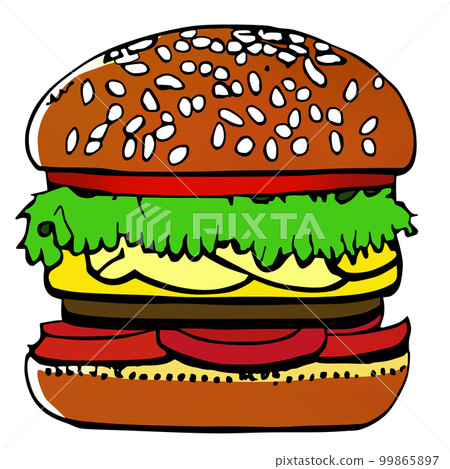 一個漢堡包 一個漢堡包 99865897