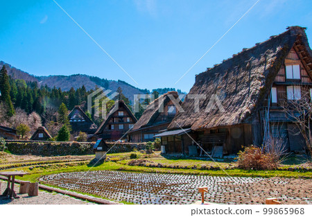 春天的世界文化遺產白川鄉合掌造村落 春天的世界文化遺產白川鄉合掌造村落 99865968
