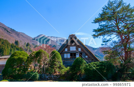 春天的世界文化遺產白川鄉合掌造村落 春天的世界文化遺產白川鄉合掌造村落 99865971