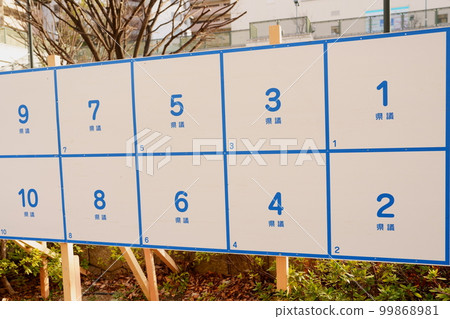 Election bulletin board without posters 02 99868981