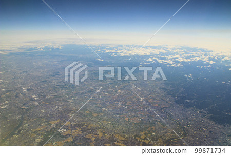 Kariya City, Aichi Prefecture to Okazaki City, Aichi Prefecture, aerial photography 99871734
