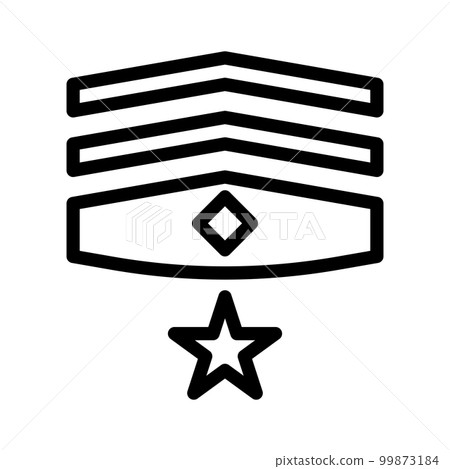 military icon outline style illustration vector army element and symbol perfect. 99873184