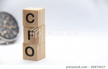Chief Financial Officer - CFO text engraved on wooden blocks with customizable space for text. Copy space and Senior Management concept. Chief Financial Officer - CFO text engraved on wooden blocks with customizable space for text. Copy space and Senior Management concept. 99874037