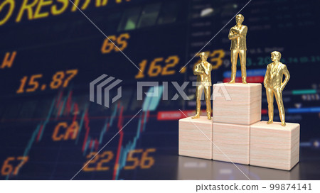 The Business podium for challenge concept 3d rendering 99874141