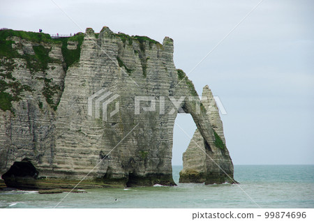 Cliffs of the Aval at Etretat in Normandy 99874696